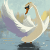 Anime Swan Cartoon Diamond Painting