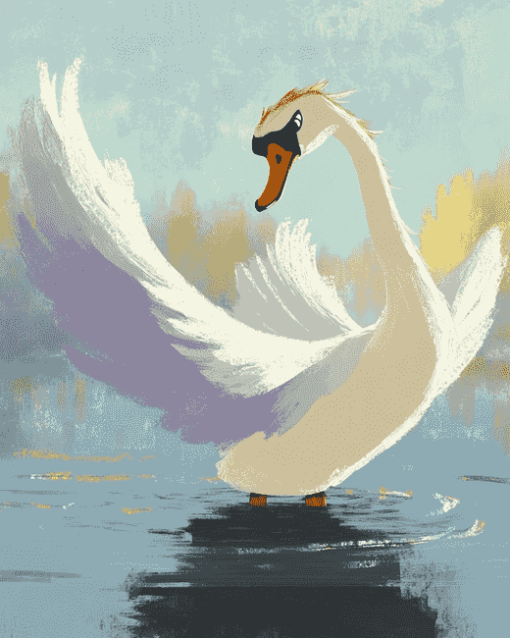 Anime Swan Cartoon Diamond Painting