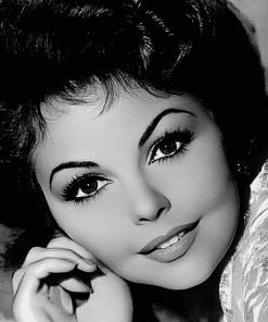 Annette Funicello in Black and White Diamond Painting