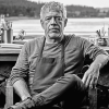 Anthony Bourdain Black and White Diamond Painting