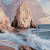 Aphrodites Rock Seaside Diamond Painting