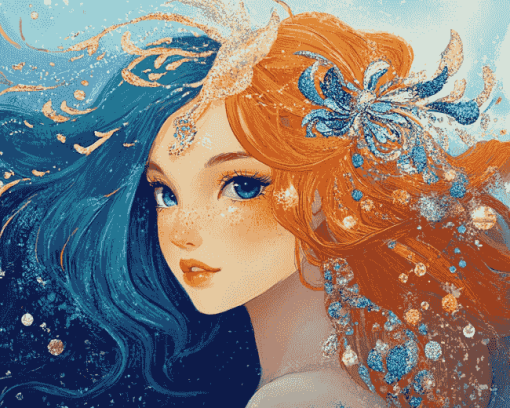 Aquarius Fantasy Girl Diamond Painting