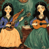 Arab Musician Women Animation Diamond Painting