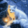 Arctic Fox Winter Fantasy Diamond Painting