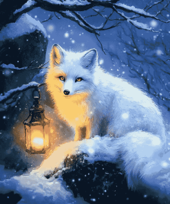 Arctic Fox Winter Fantasy Diamond Painting