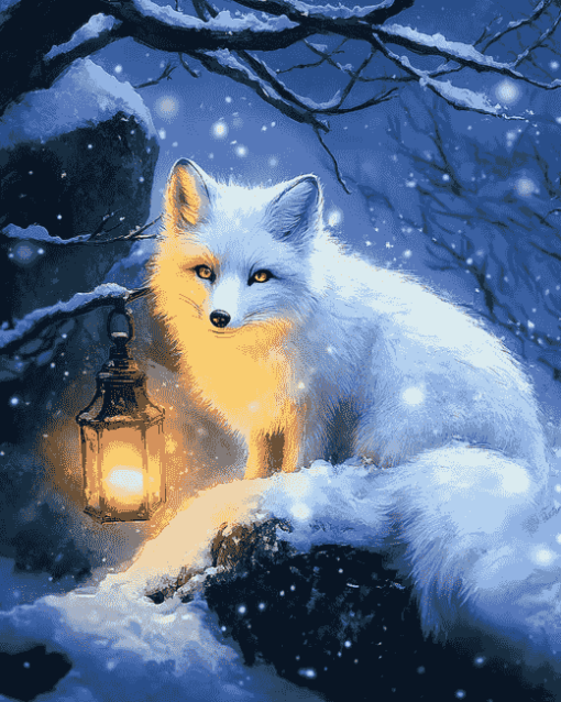 Arctic Fox Winter Fantasy Diamond Painting