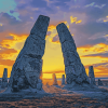 Arctic Henge National Park Sunset Diamond Painting