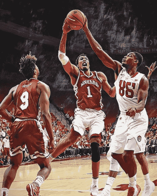 Arkansas vs Auburn Basketball Stars Diamond Painting