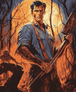 Ash Evil Dead Movie Diamond Painting