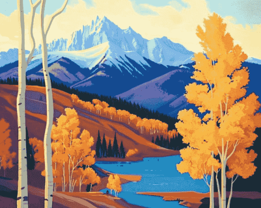 Aspen Colorado Animation Diamond Painting