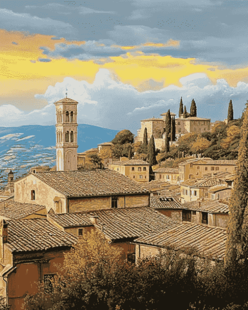 Assisi Italy Landmark Diamond Painting