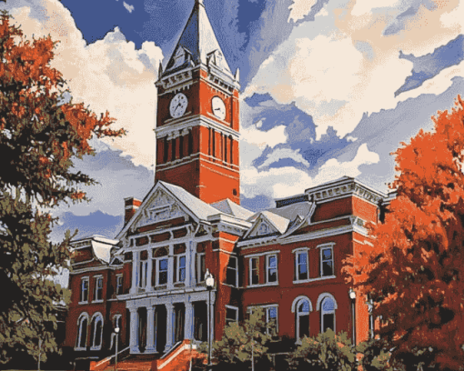 Auburn University Architecture Diamond Painting