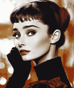 Audrey Hepburn Elegant Sadness Diamond Painting