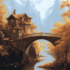 Autumn Bridge Valley Diamond Painting
