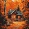 Autumn Cabin Retreat Diamond Painting