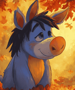 Autumn Eeyore Cartoon Diamond Painting