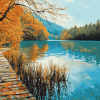 Autumn Jezera Lake Croatia Diamond Painting