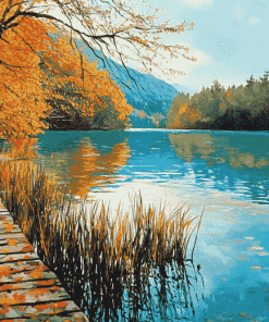 Autumn Jezera Lake Croatia Diamond Painting