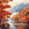 Autumn Naejangsan Mountain Scenery Diamond Painting