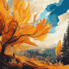 Autumn National Park Scene Diamond Painting