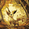 Autumn Pokemon Leafeon Diamond Painting