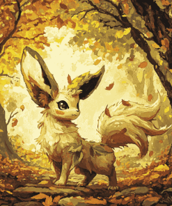 Autumn Pokemon Leafeon Diamond Painting