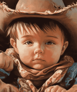 Babies' Western Cowboy Diamond Painting