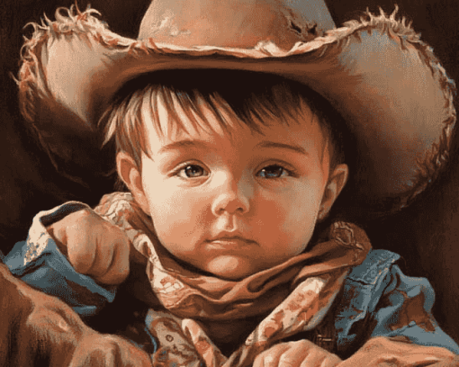 Babies' Western Cowboy Diamond Painting