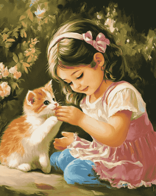 Babies and Kitties Magic Diamond Painting