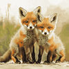 Baby Fox Animals Diamond Painting