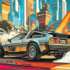 Back to the Future Cars Fantasies Diamond Painting