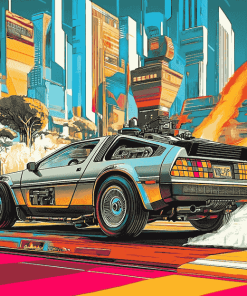 Back to the Future Cars Fantasies Diamond Painting