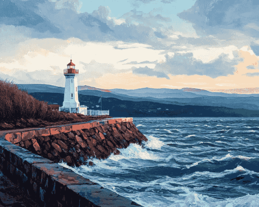 Baily Lighthouse Seascapes Diamond Painting