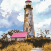 Bald Head Lighthouse North Carolina Diamond Painting