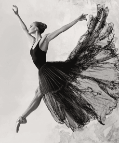 Ballerina in Black and White Diamond Painting