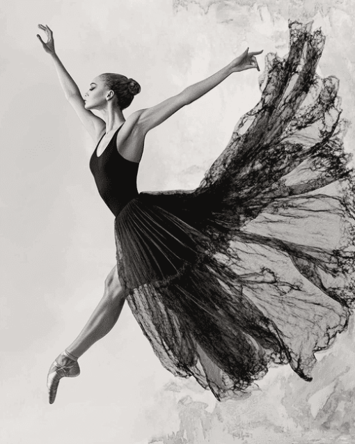 Ballerina in Black and White Diamond Painting