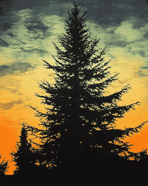 Balsam Fir Tree Art Diamond Painting