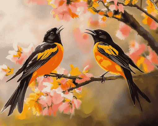 Baltimore Oriole Birds Diamond Painting