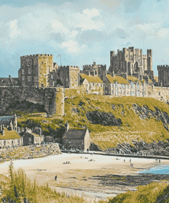 Bamburgh Castle Scene Diamond Painting