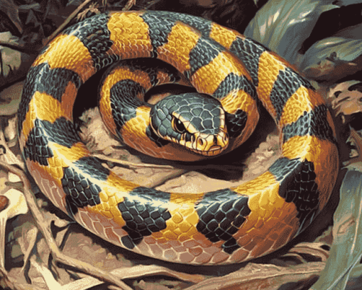 Banded Krait Reptile Diamond Painting