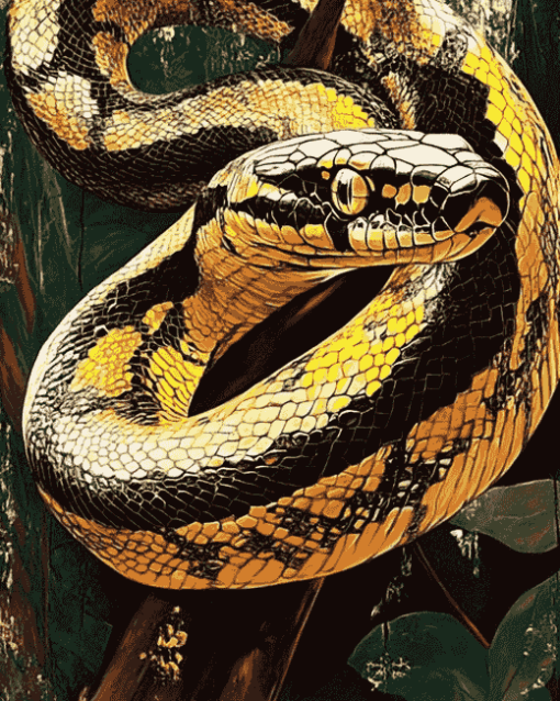 Banded Krait Snake Diamond Painting