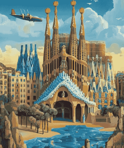 Barcelona Cityscape Spain Diamond Painting