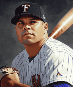 Baseball Star Pudge Rodriguez Diamond Painting