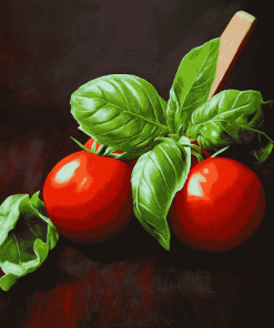 Basil and Tomato Harmony Diamond Painting