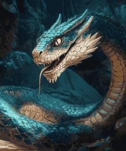 Basilisk Dragon Fantasy Diamond Painting