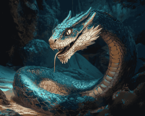 Basilisk Dragon Fantasy Diamond Painting