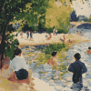 Bathers at Asnières Masterpiece Diamond Painting