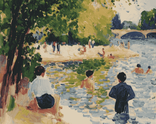 Bathers at Asnières Masterpiece Diamond Painting