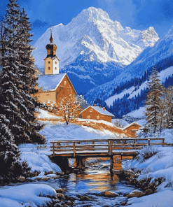 Bavarian Winter Landscapes Diamond Painting