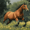 Bay Horse Elegance Diamond Painting